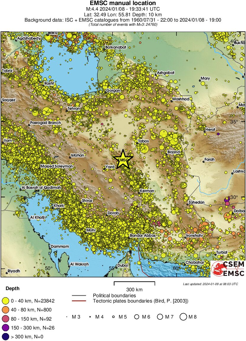 wide historical seismicity