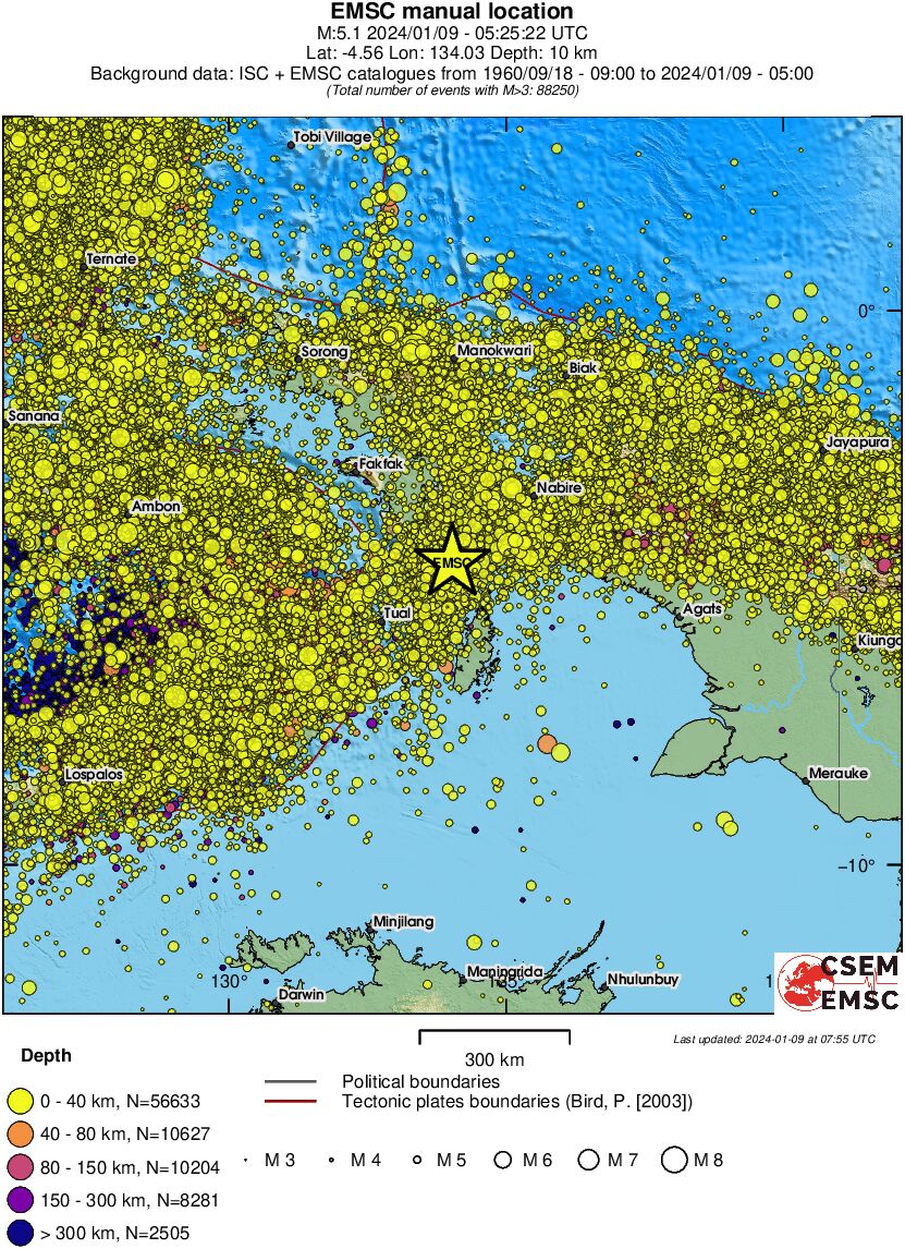 wide historical seismicity