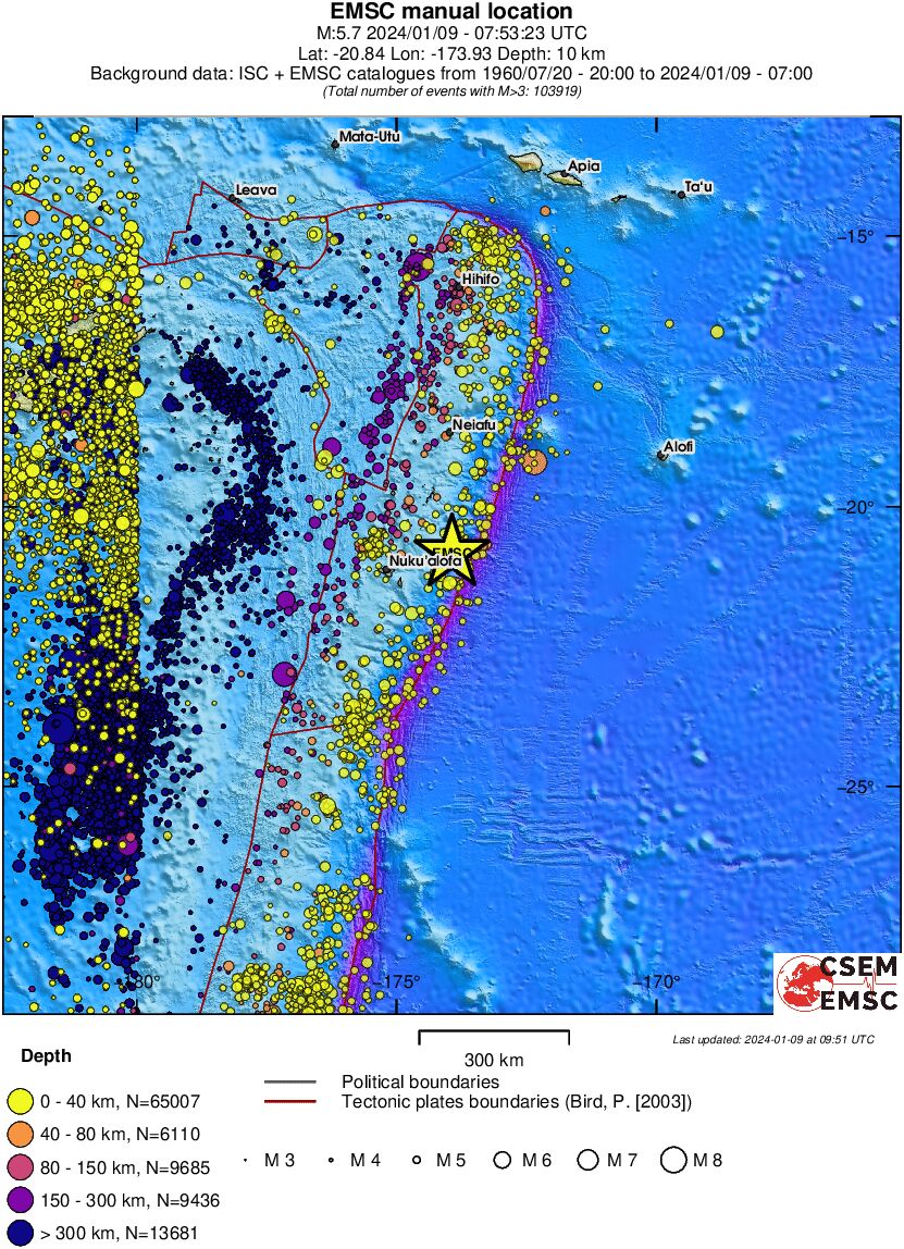 wide historical seismicity