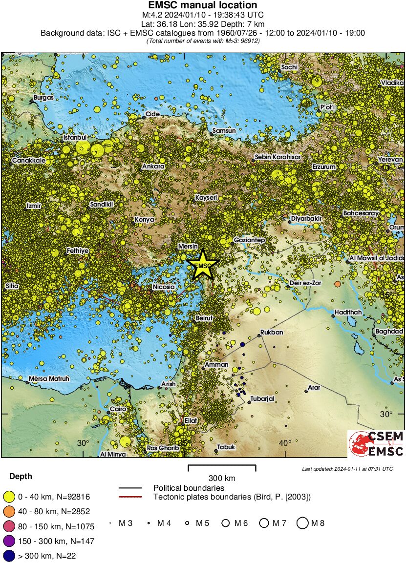 wide historical seismicity