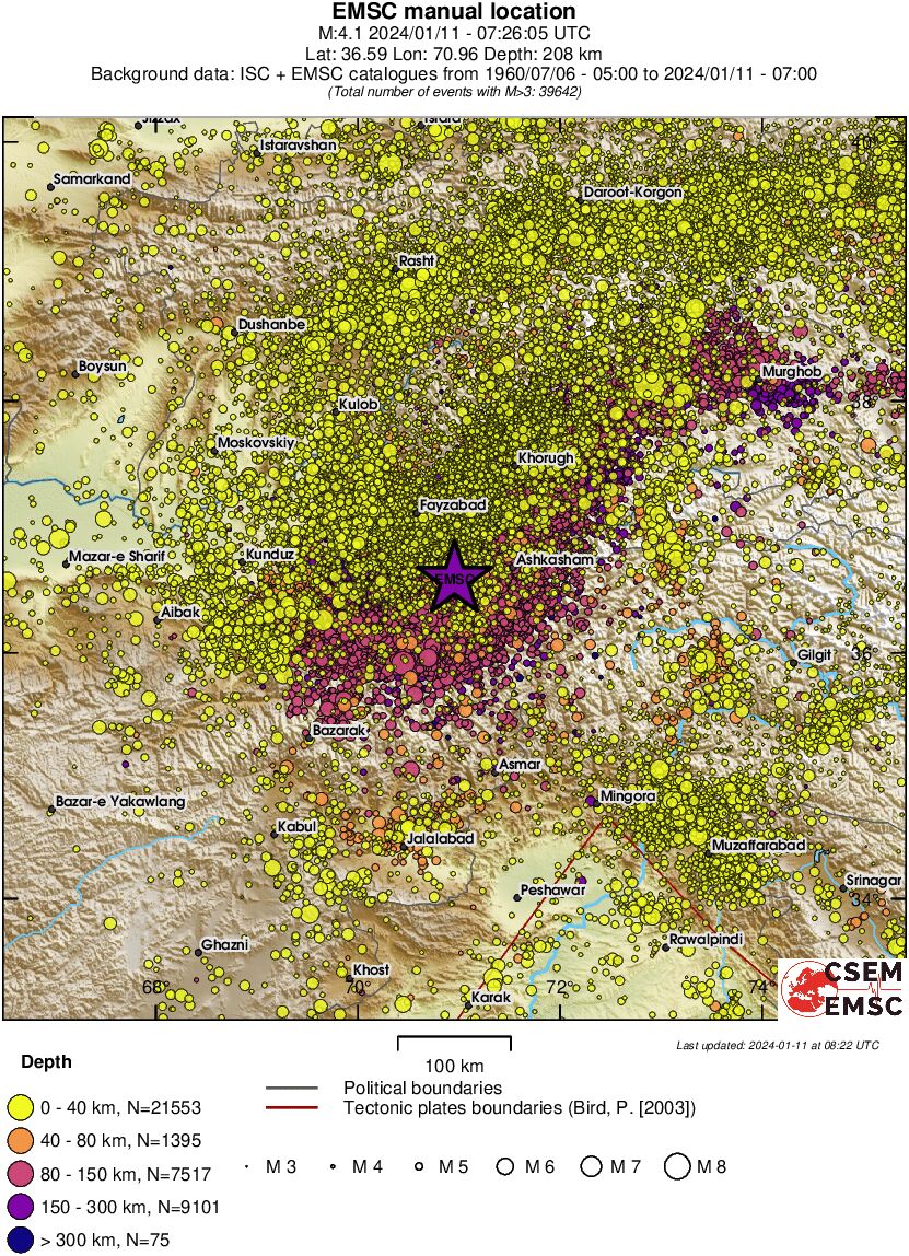 regional historical seismicity