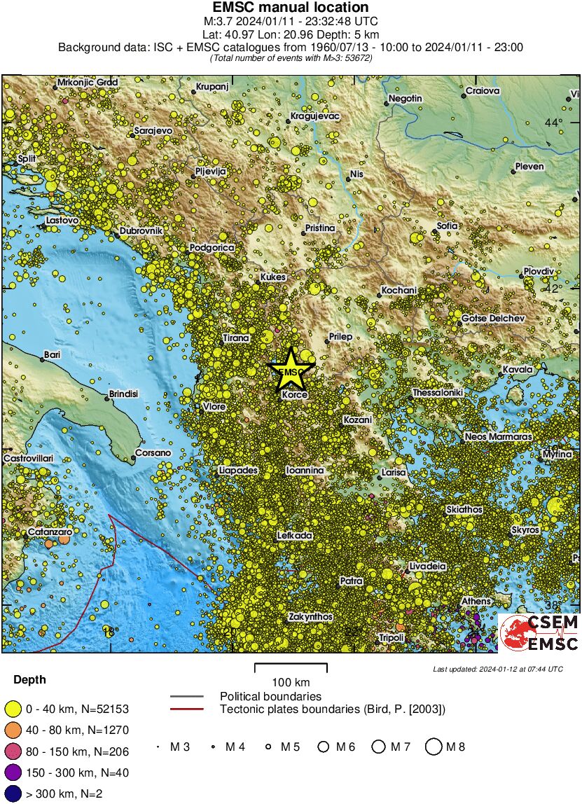 regional historical seismicity