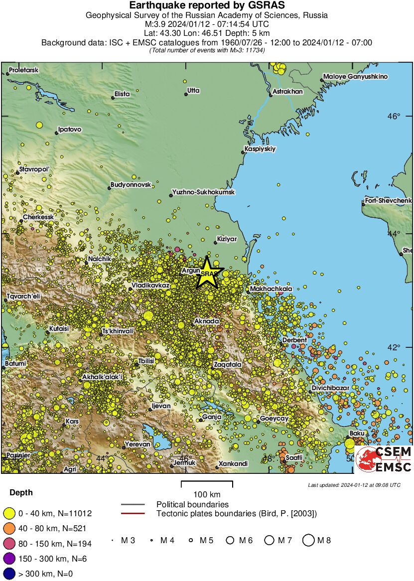 regional historical seismicity