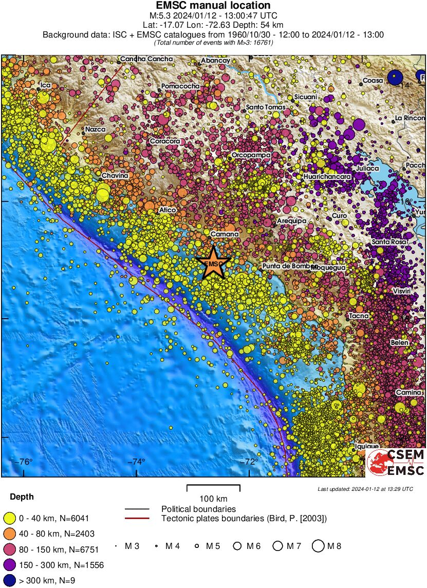 regional historical seismicity