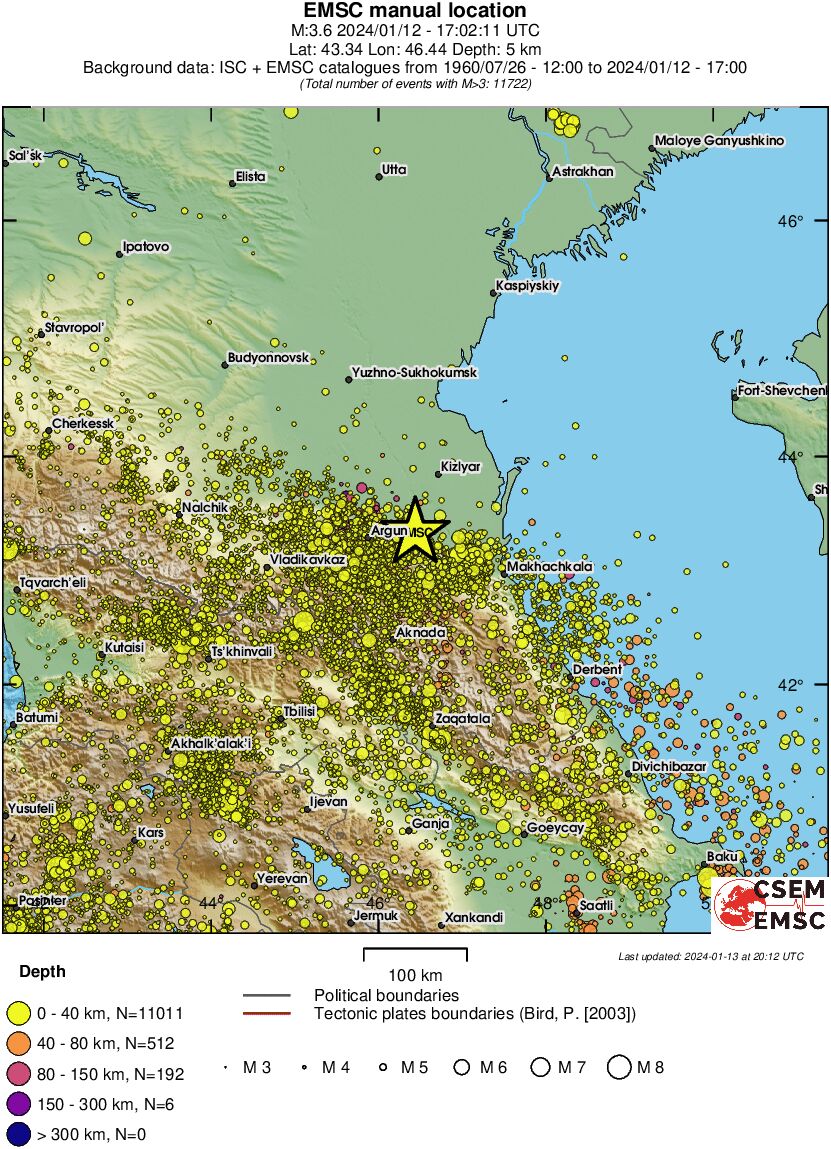 regional historical seismicity