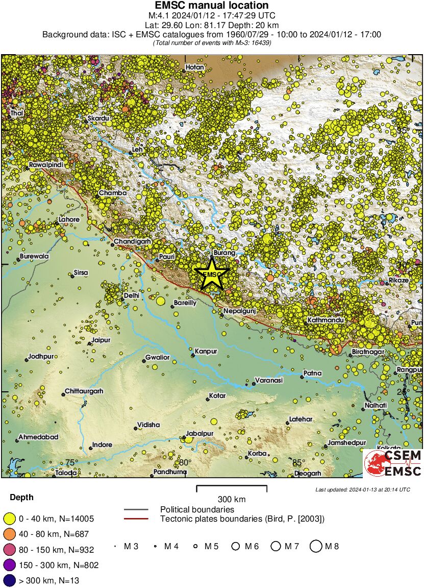 wide historical seismicity