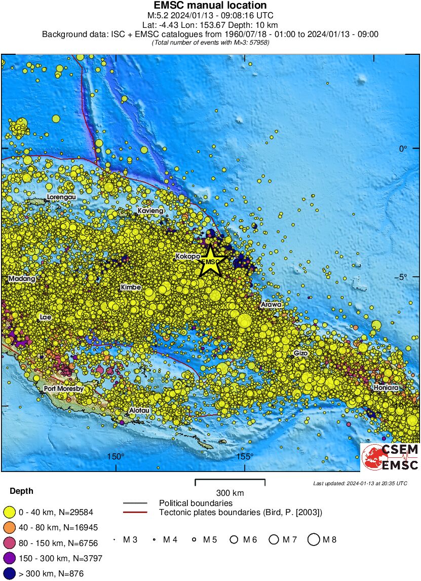 wide historical seismicity