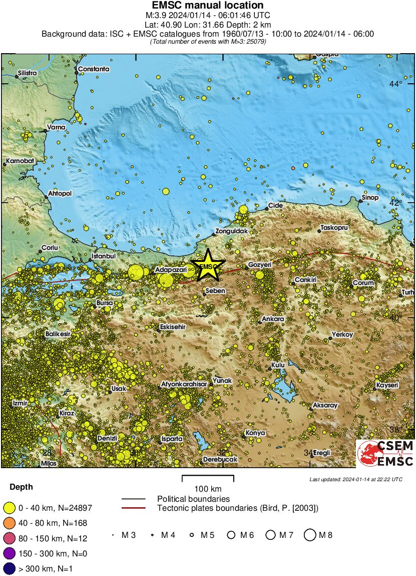 regional historical seismicity