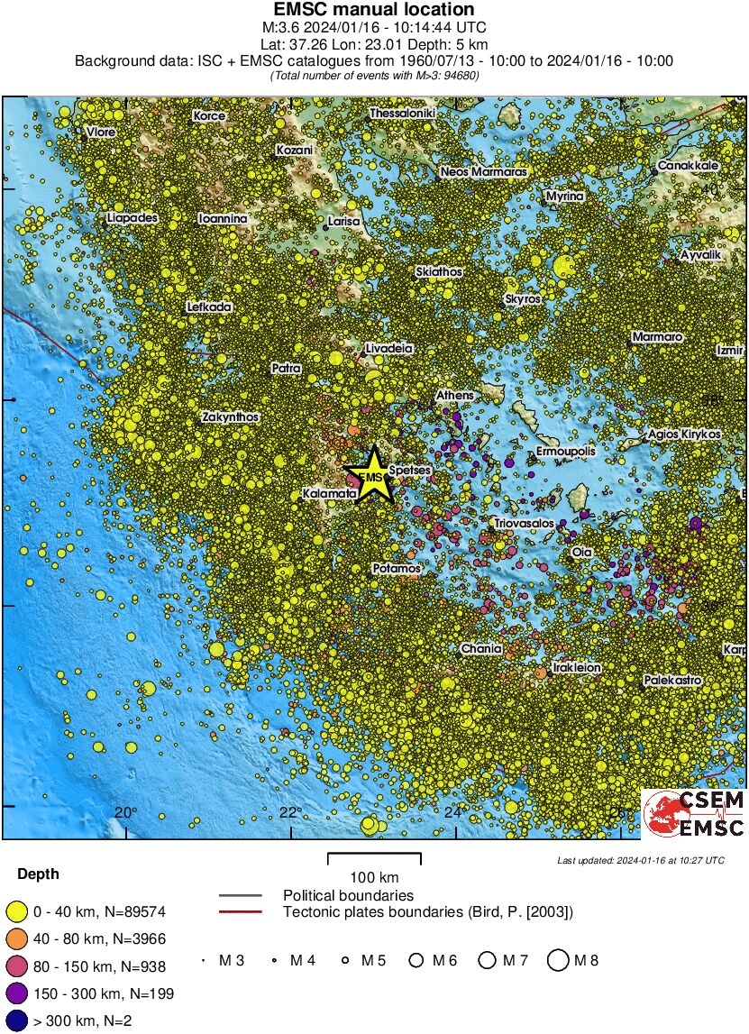 regional historical seismicity
