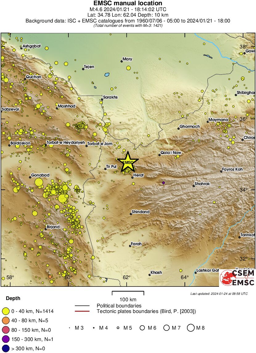 regional historical seismicity