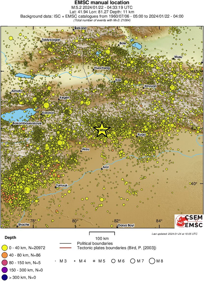 regional historical seismicity