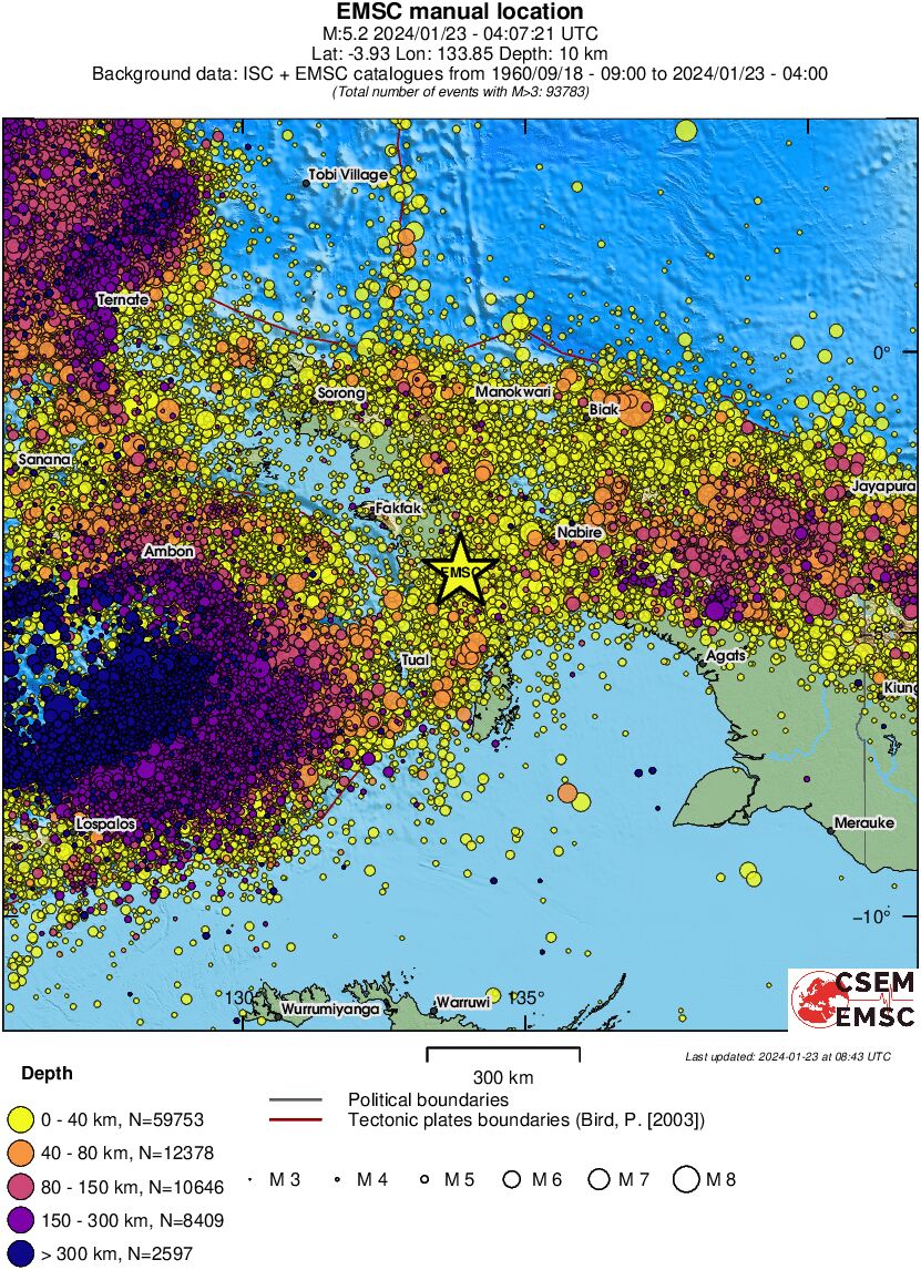 wide historical seismicity