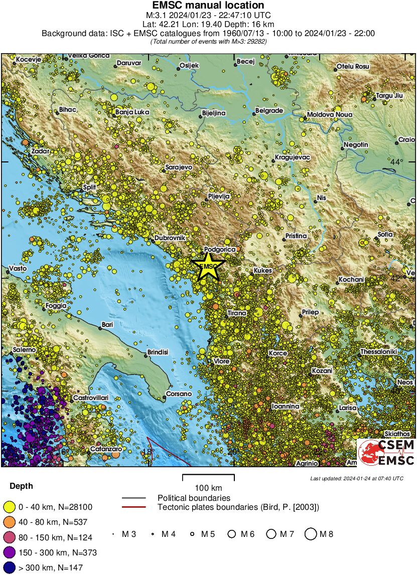 regional historical seismicity