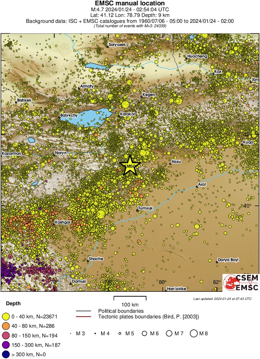 regional historical seismicity