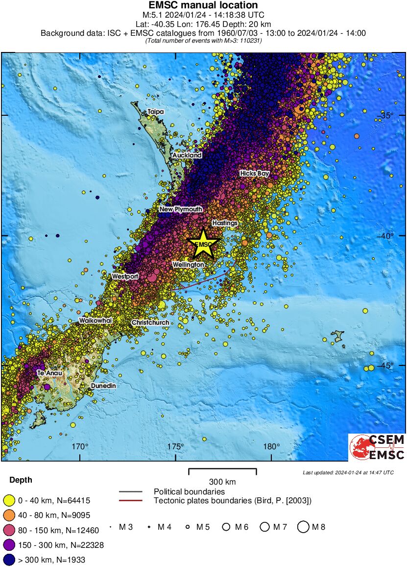 wide historical seismicity