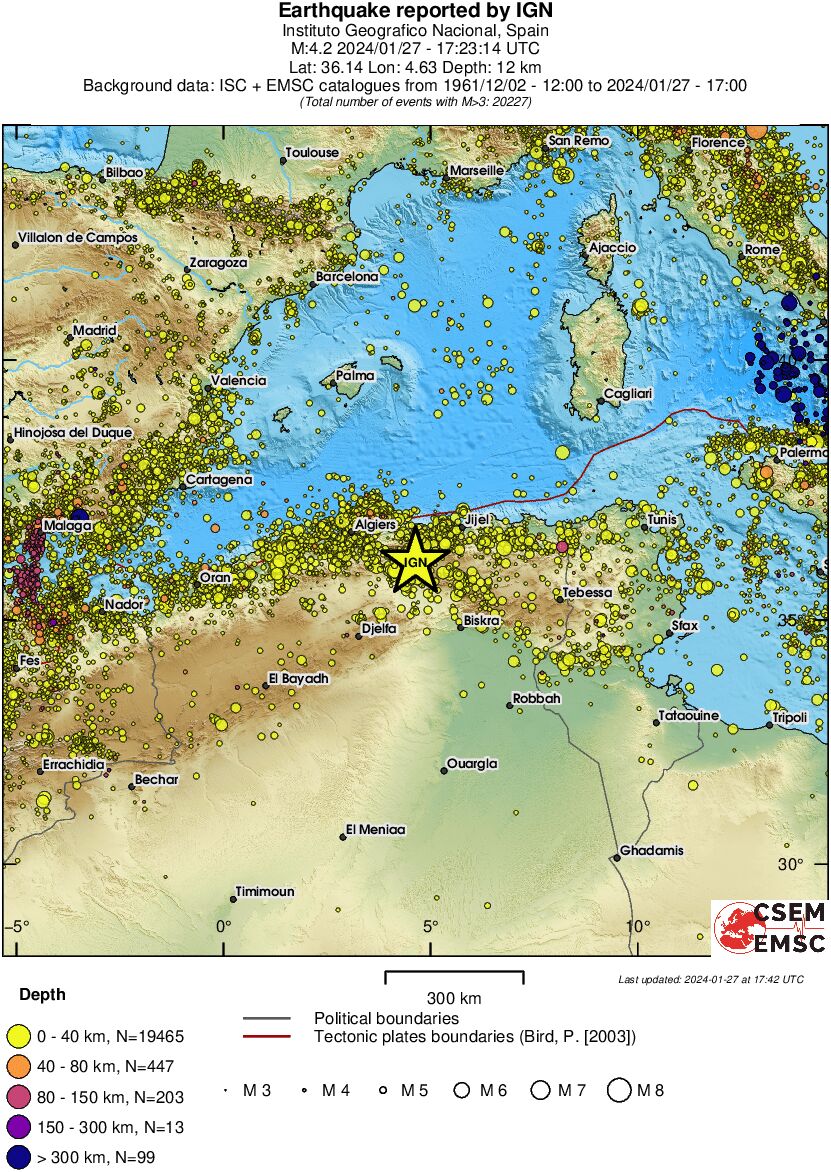 wide historical seismicity