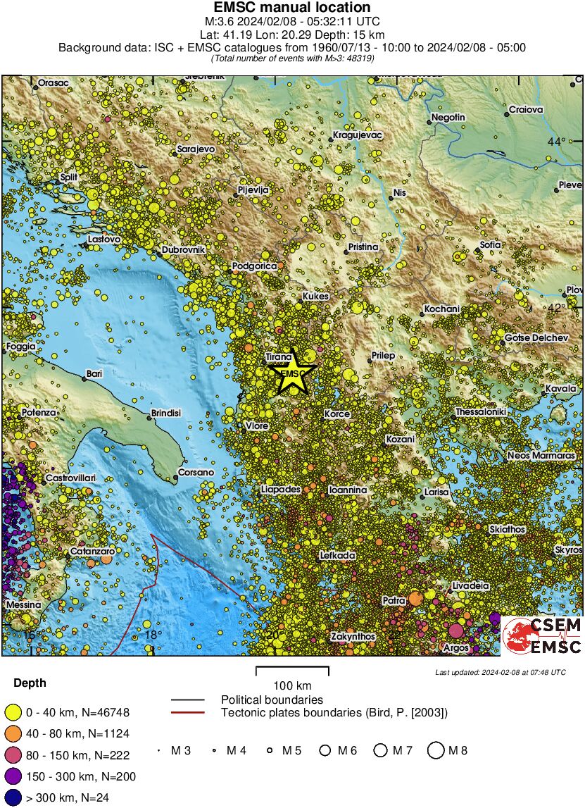 regional historical seismicity