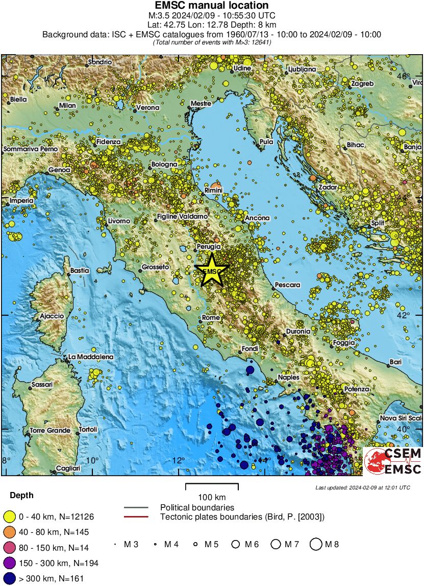 regional historical seismicity