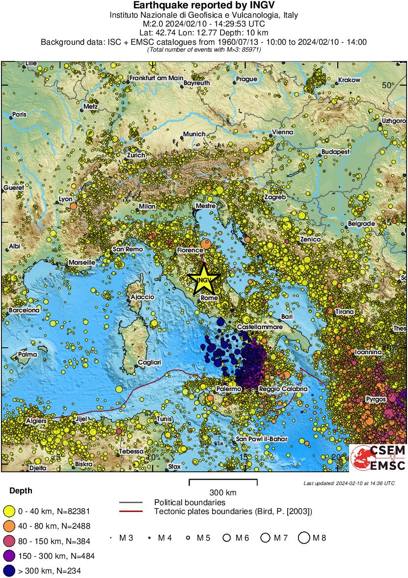wide historical seismicity