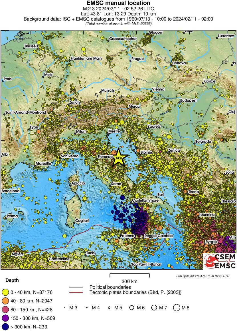 wide historical seismicity