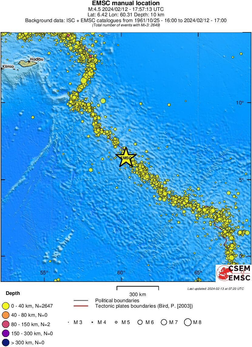 wide historical seismicity