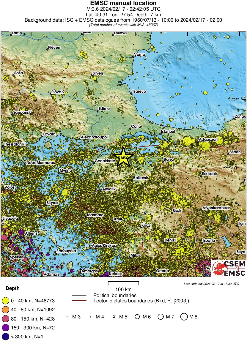 regional historical seismicity