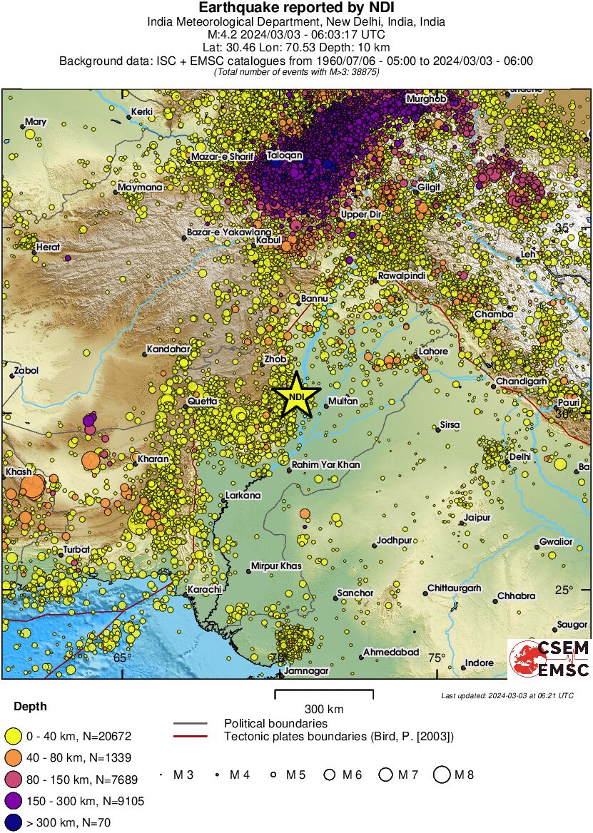 wide historical seismicity