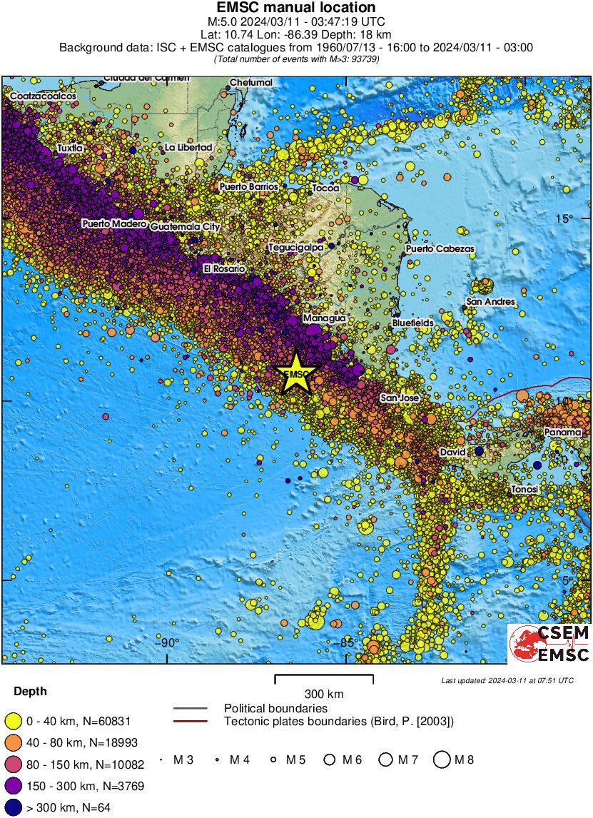 wide historical seismicity