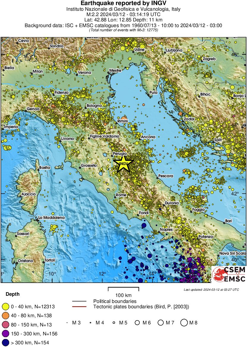 regional historical seismicity
