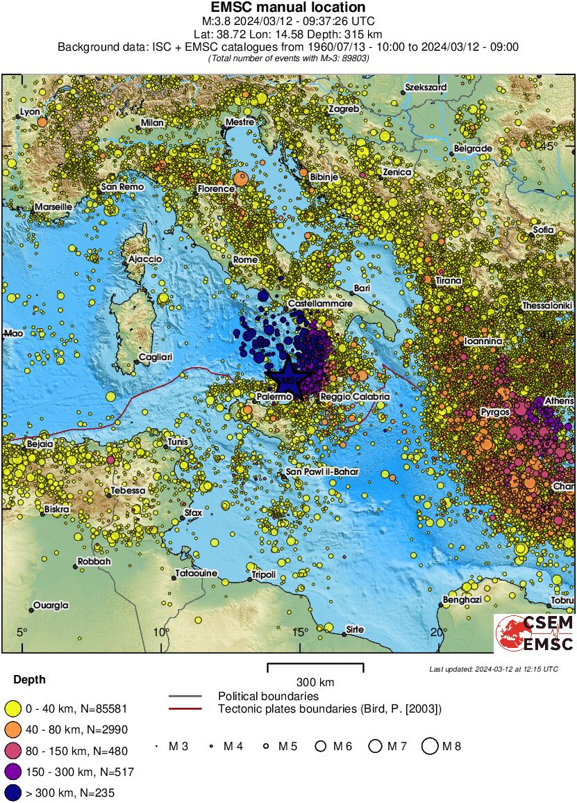 wide historical seismicity