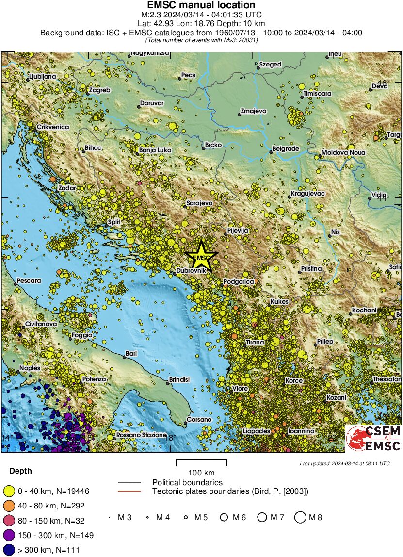 regional historical seismicity