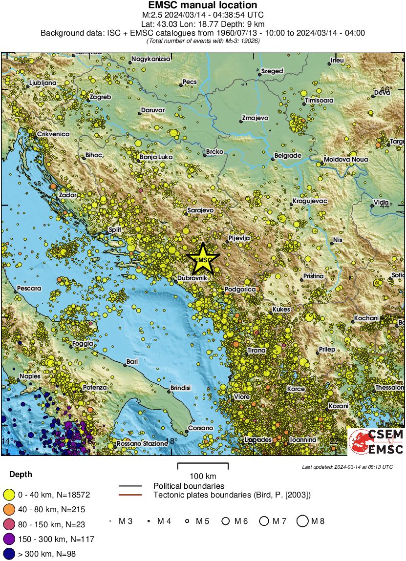 regional historical seismicity