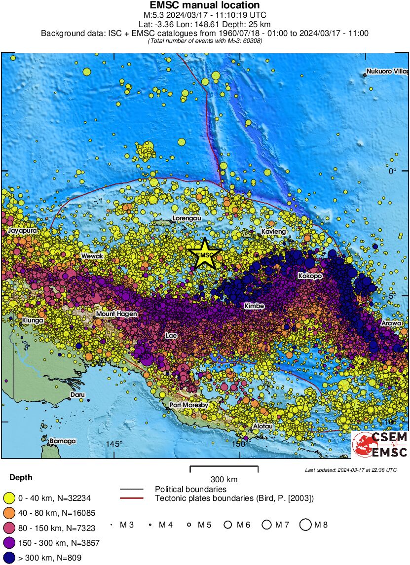 wide historical seismicity