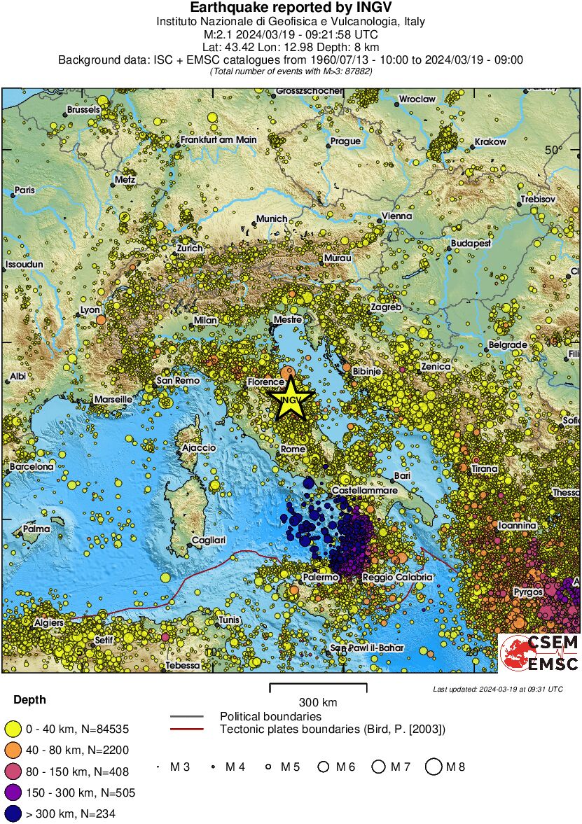 wide historical seismicity