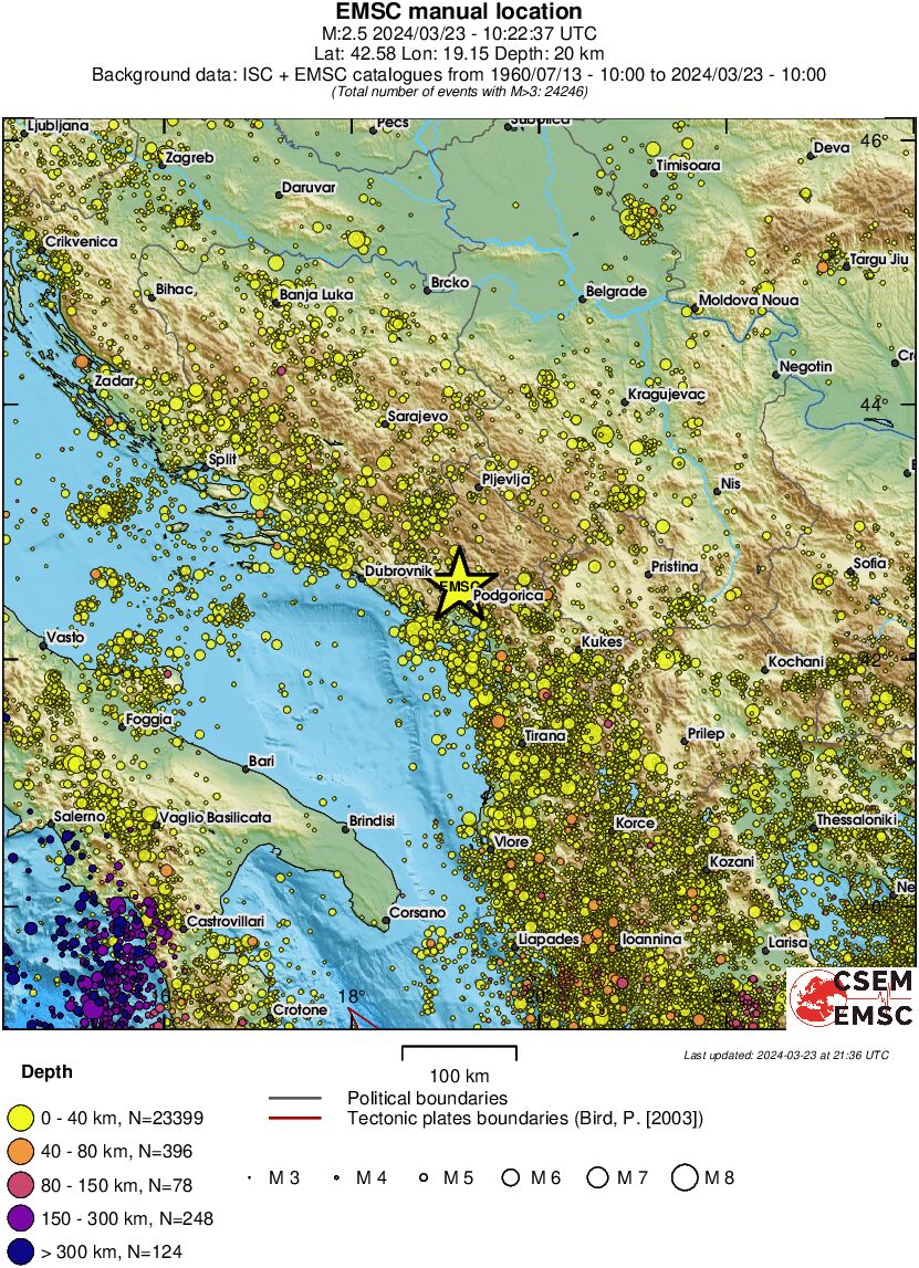 regional historical seismicity