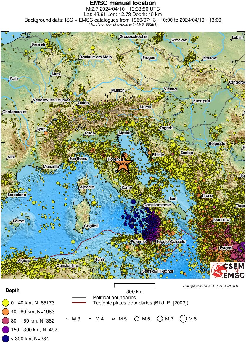 wide historical seismicity