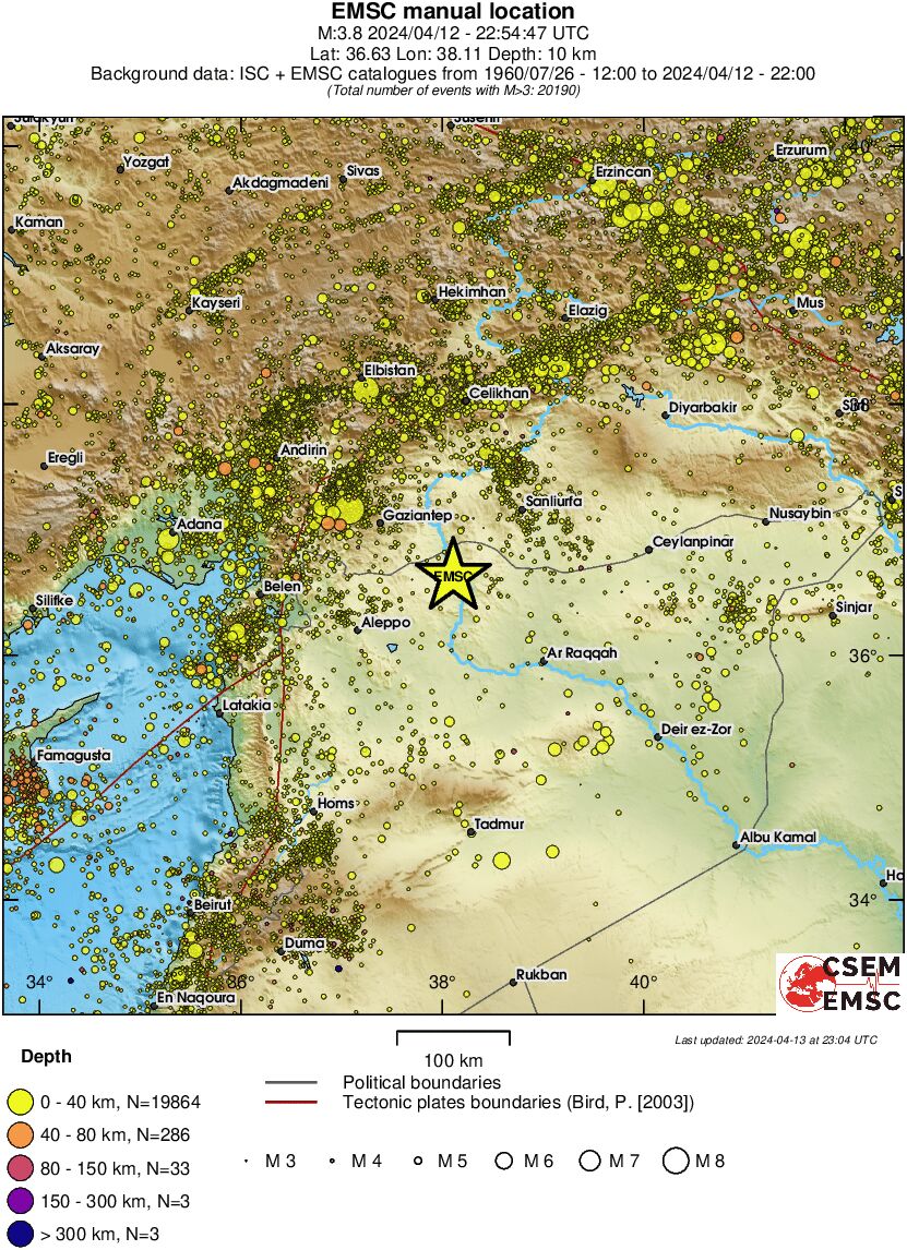 regional historical seismicity