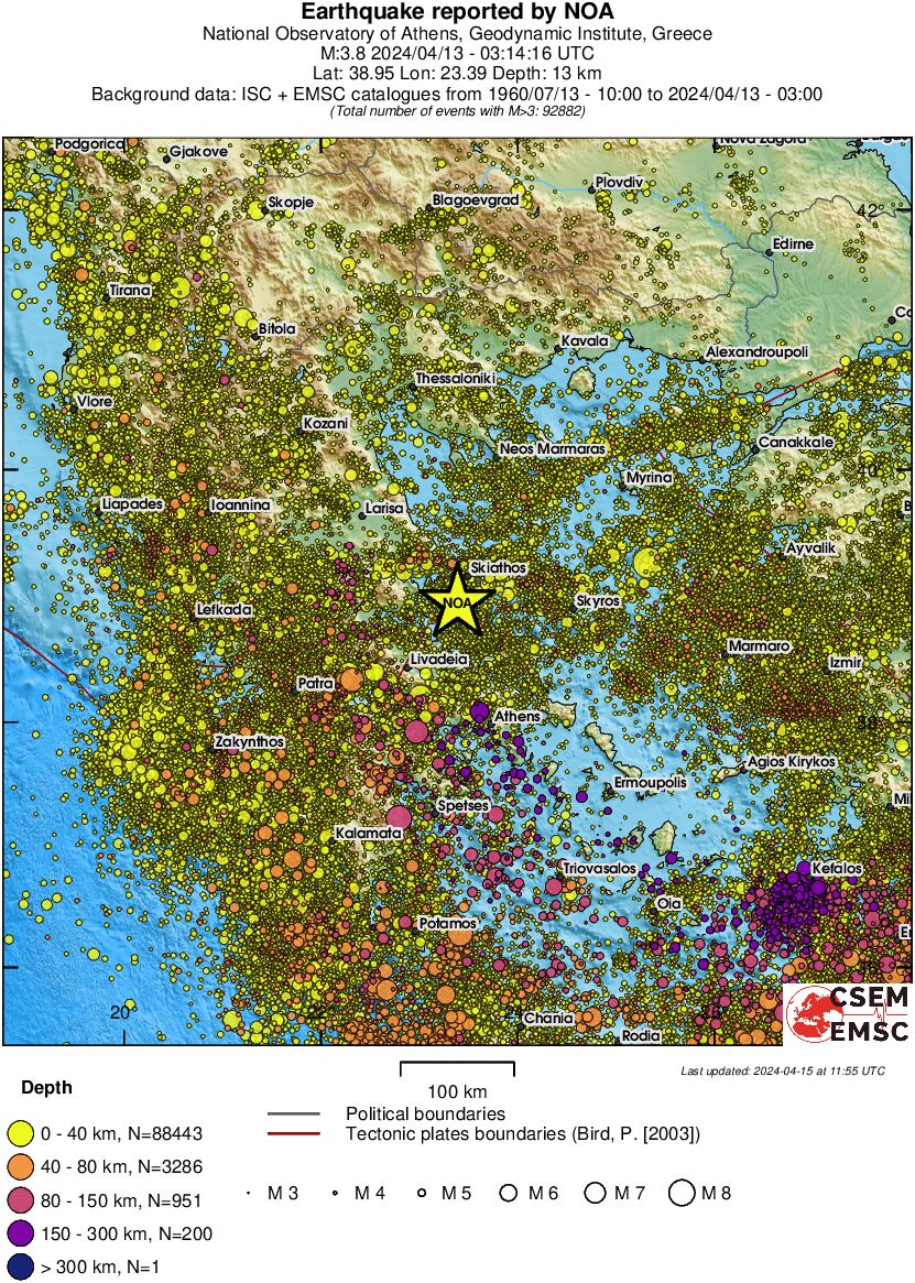 regional historical seismicity
