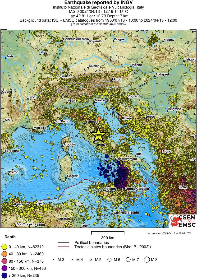 wide historical seismicity