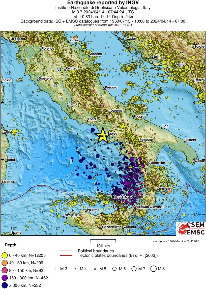regional historical seismicity