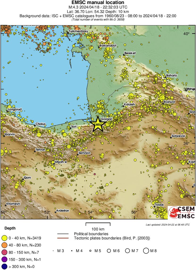 regional historical seismicity
