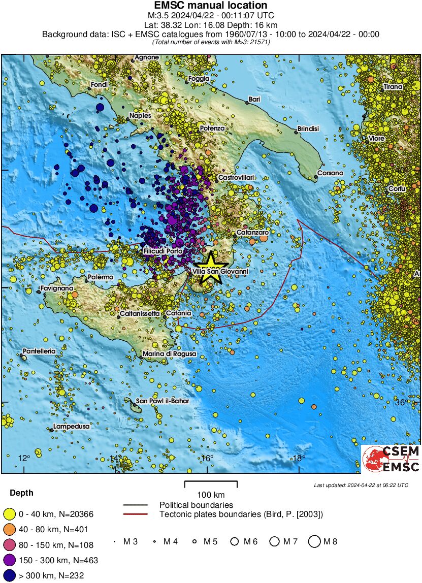 regional historical seismicity