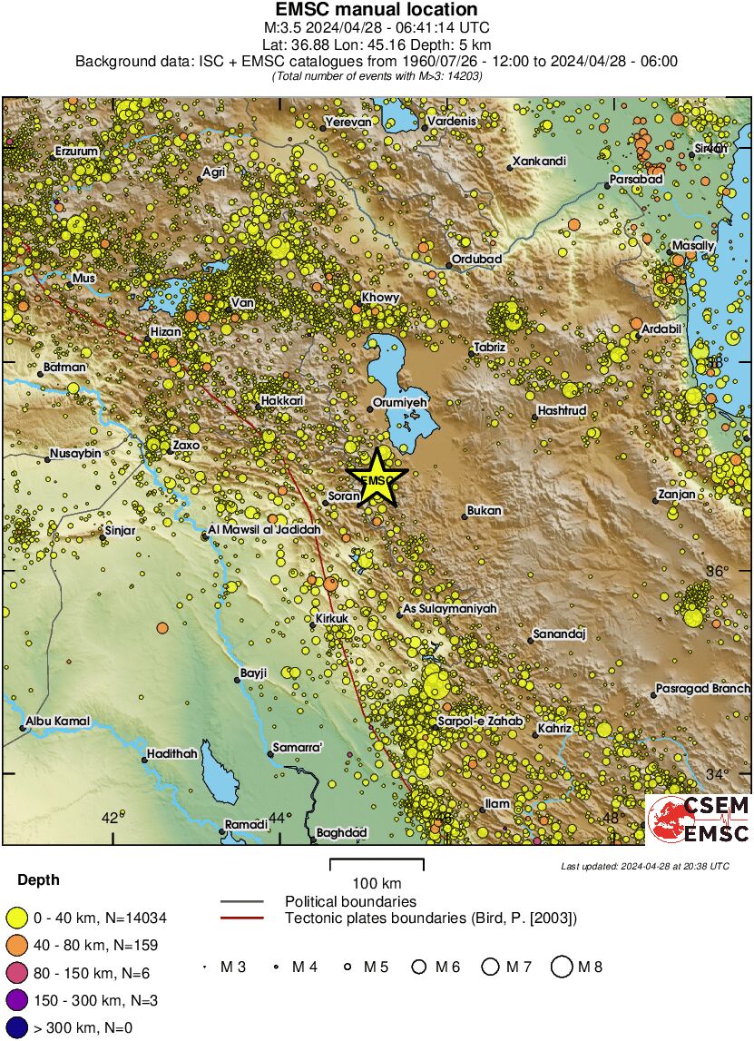 regional historical seismicity