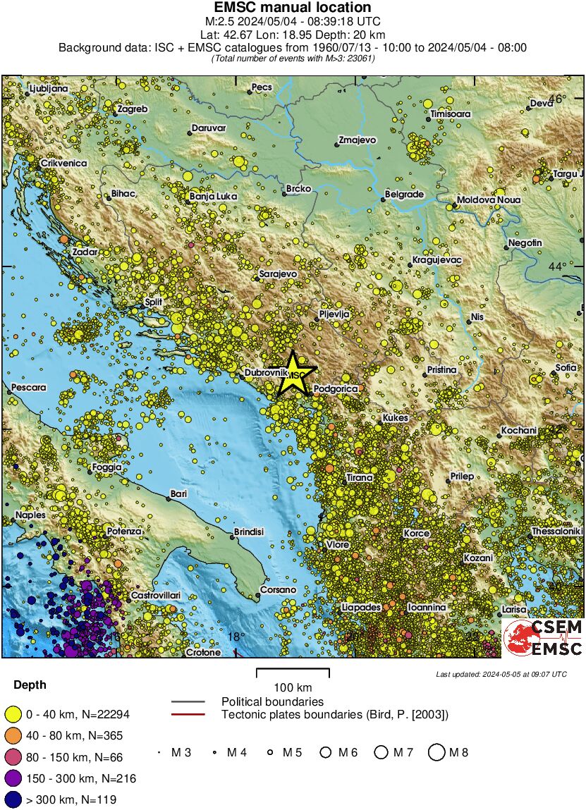 regional historical seismicity