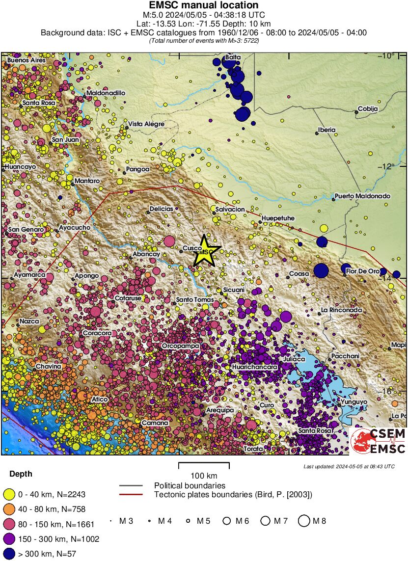 regional historical seismicity