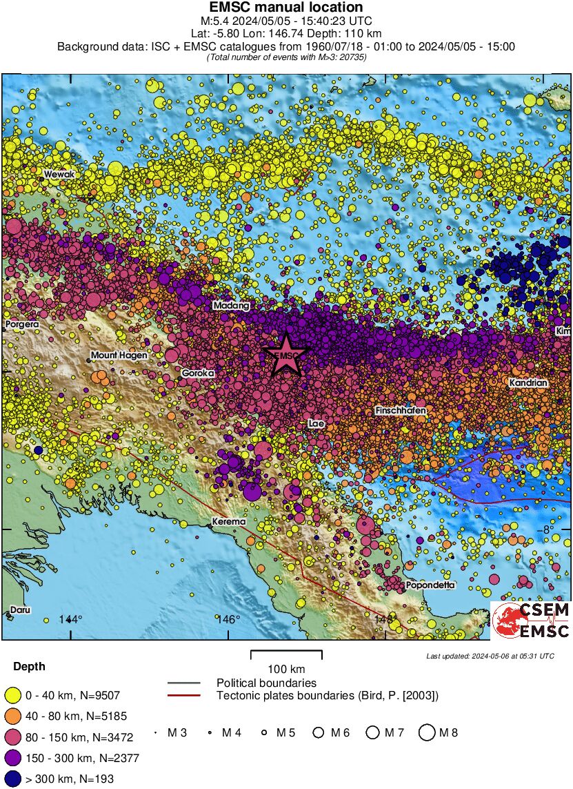 regional historical seismicity