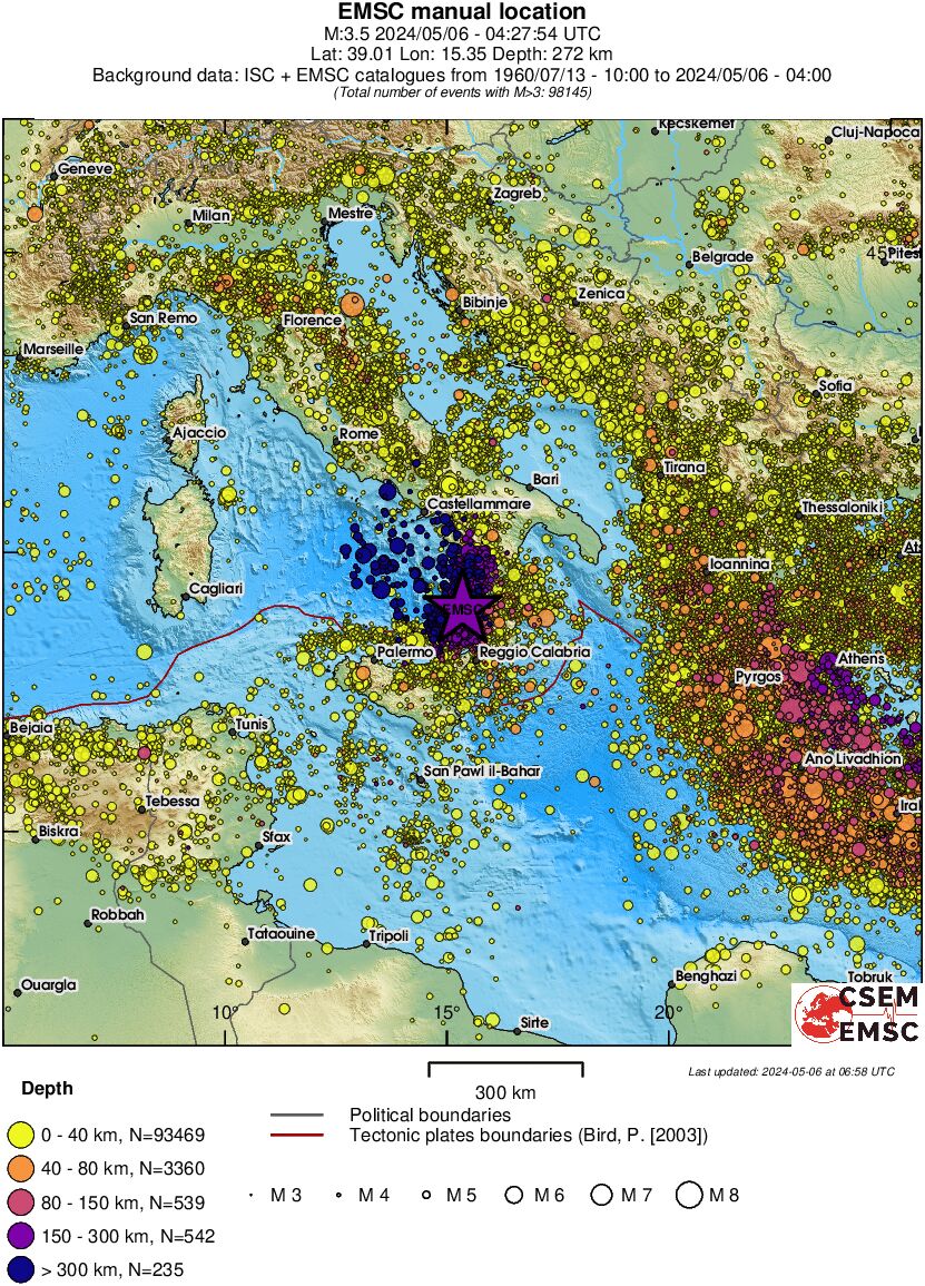 wide historical seismicity