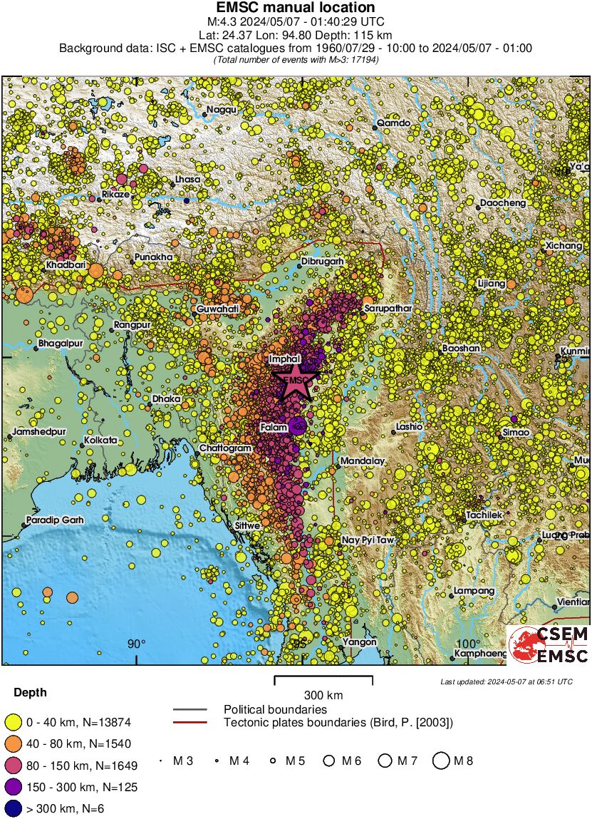 wide historical seismicity