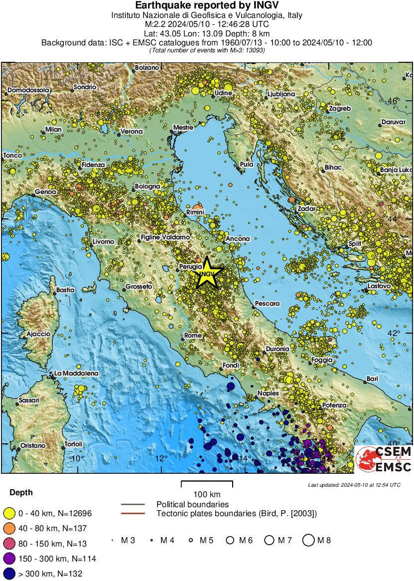 regional historical seismicity