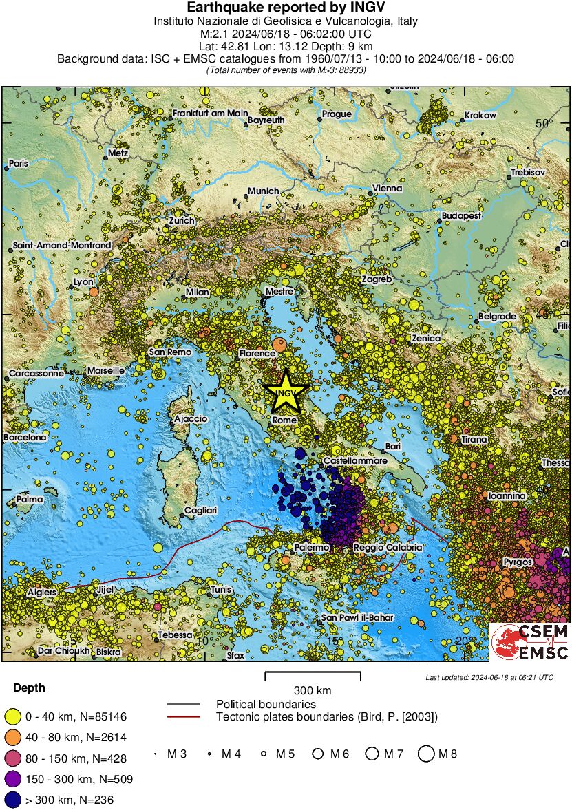 wide historical seismicity